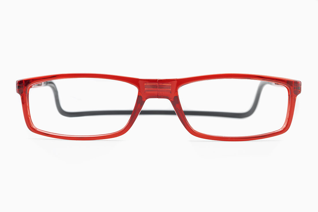 Occhiali da lettura con calamita DOKU Slastik - anche quarti di diottria, Colore: Rosso