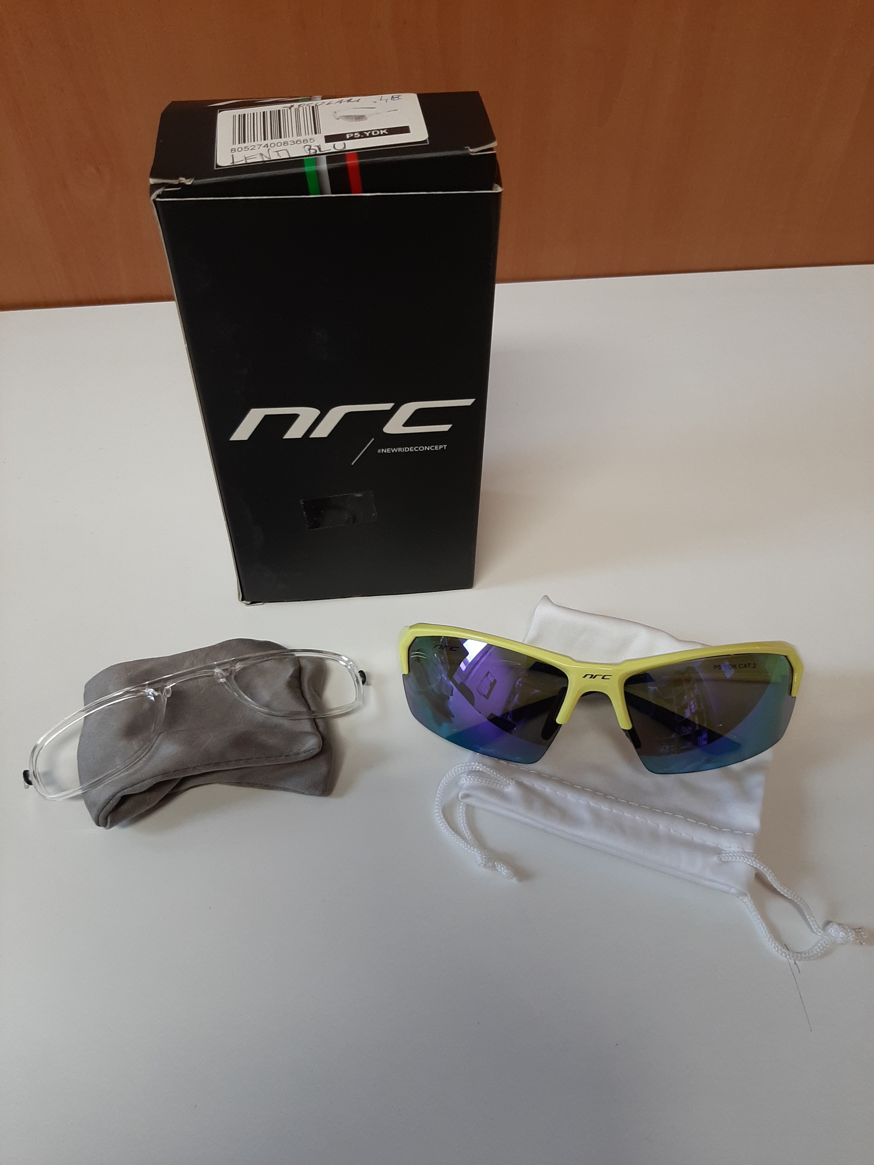 Eye Pro P5 YDK - Occhiali NRC con lenti Zeiss intercambiabili e clip per lenti graduate
