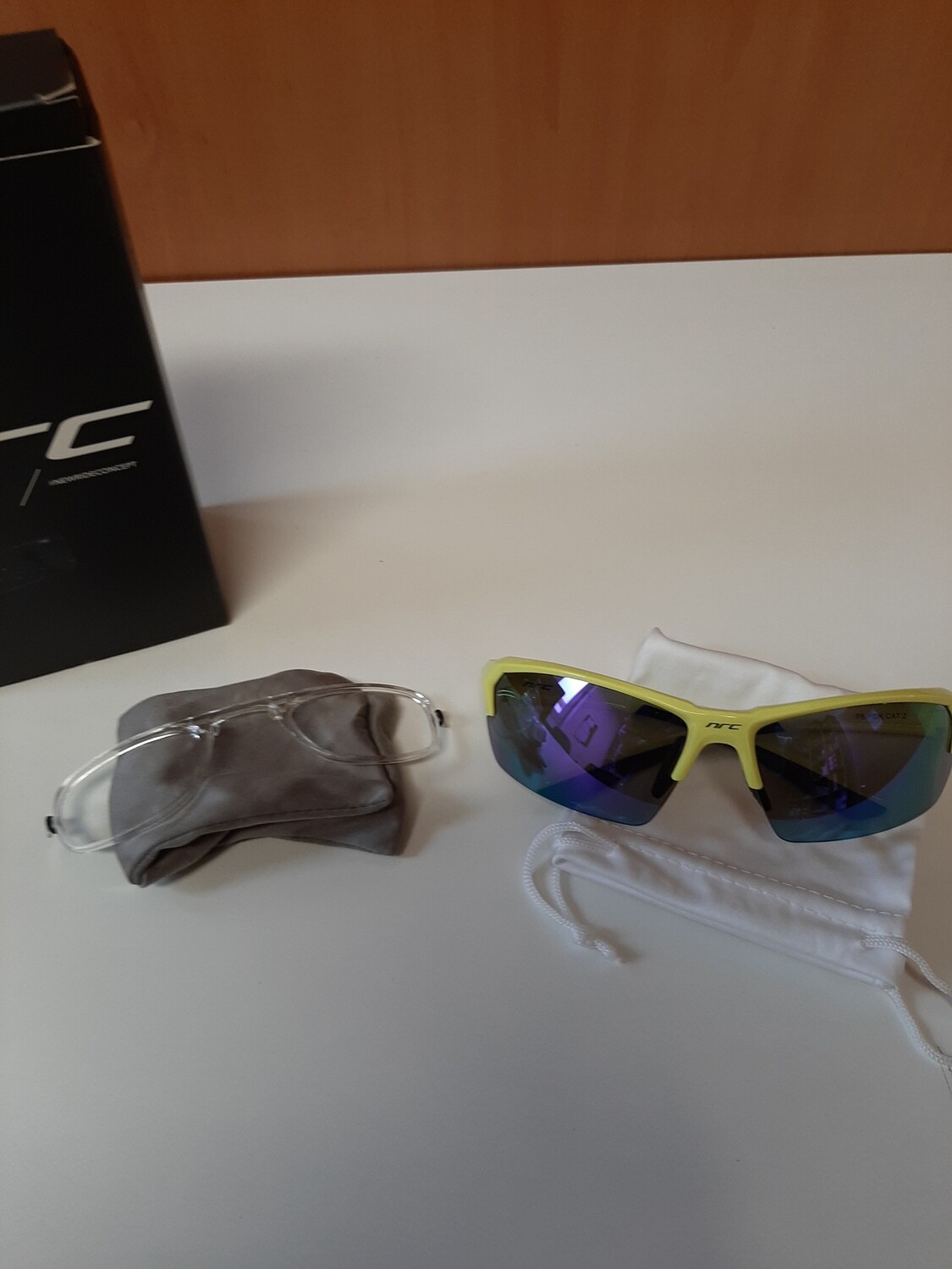 Eye Pro P5 YDK - Occhiali NRC con lenti Zeiss intercambiabili e clip per lenti graduate