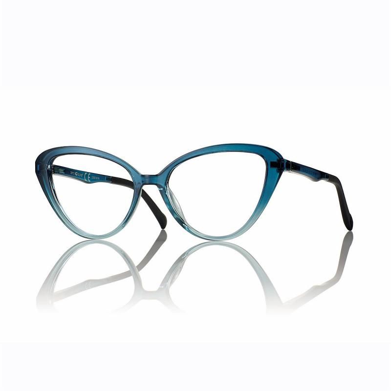 Montatura Donna Verde Petrolio con ClipOn solare polarizzato  magnetico Centrostyle Biobased F0516