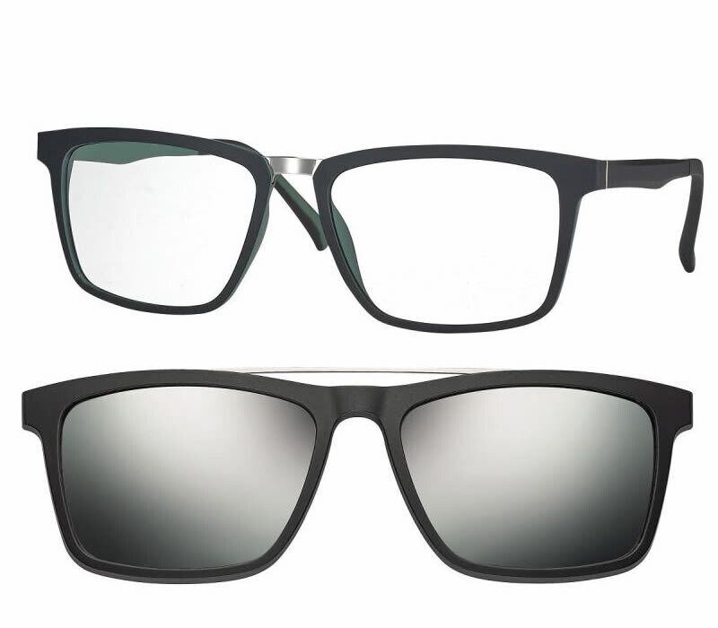 CentroStyle Montatura con Magnetic Clip On F0222 Nero Tg. M