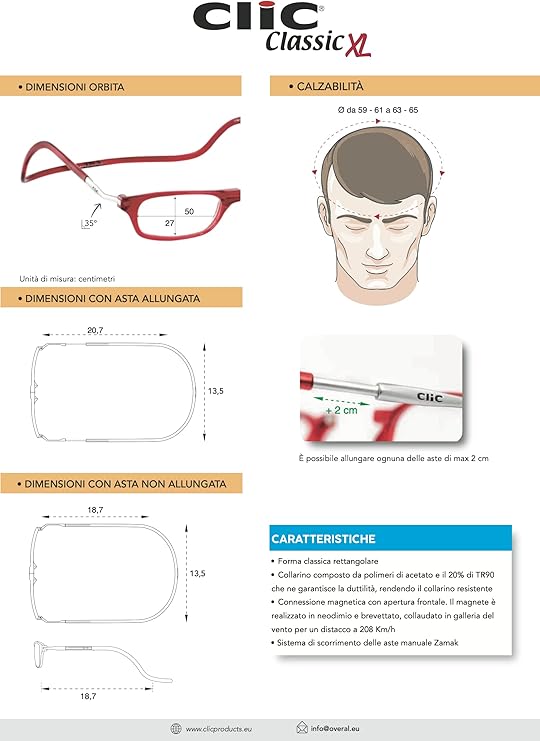 CliC Classic Eyewear Fit XL anche quarti di diottria