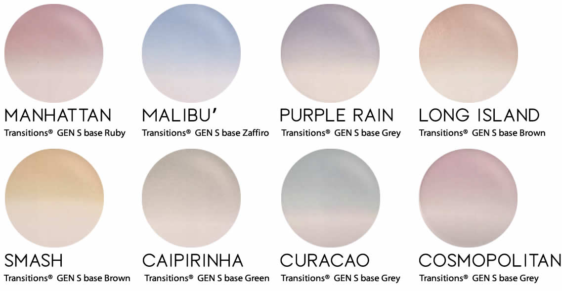 ART.28 Coppia Lenti Fotocromatiche Sfumate graduate Photo Glamour - 8 NUOVI COLORI