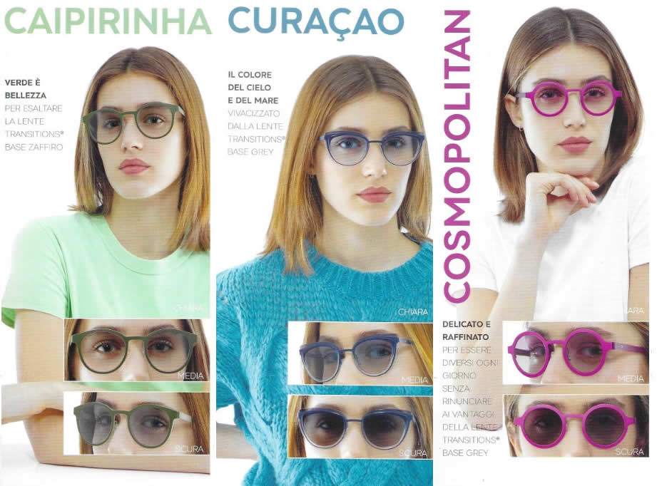 ART.28 Coppia Lenti Fotocromatiche Sfumate graduate Photo Glamour - 8 NUOVI COLORI