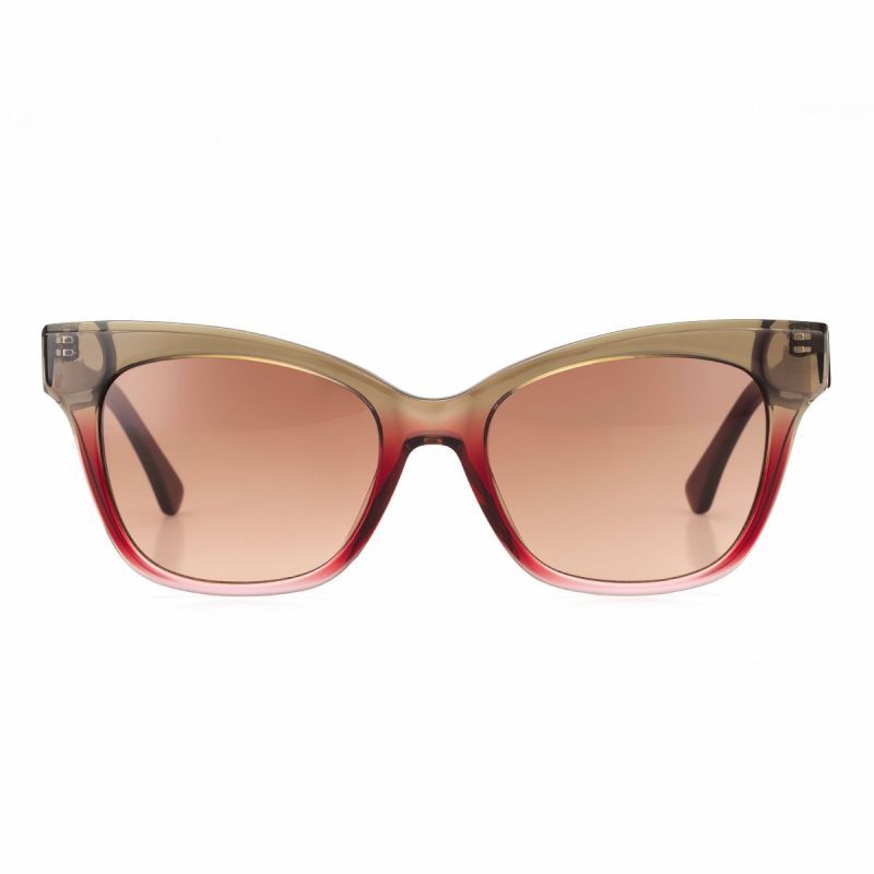 Airport Tokyo Cat-eye marrone sfumato rosso
