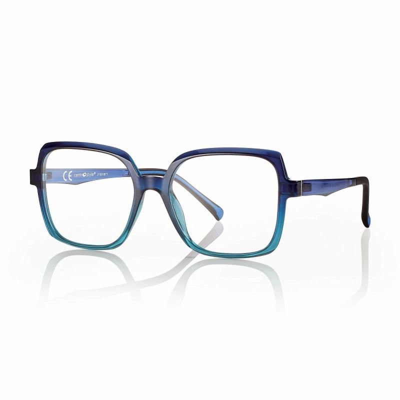 CentroStyle Light&amp;Flex Montatura donna con clip on squadrato F0424 blu