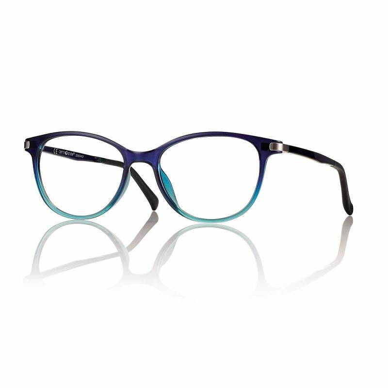 CentroStyle Light&amp;Flex Montatura Cat-eye con clip on F0058