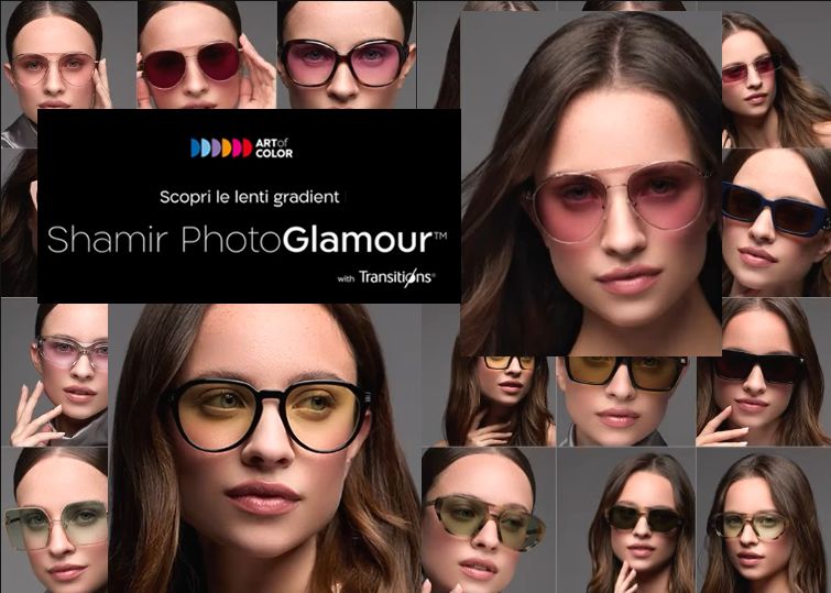 ART.28bis  Coppia Lenti Fotocromatiche Tinta unita graduate Photoglamour - NUOVI COLORI