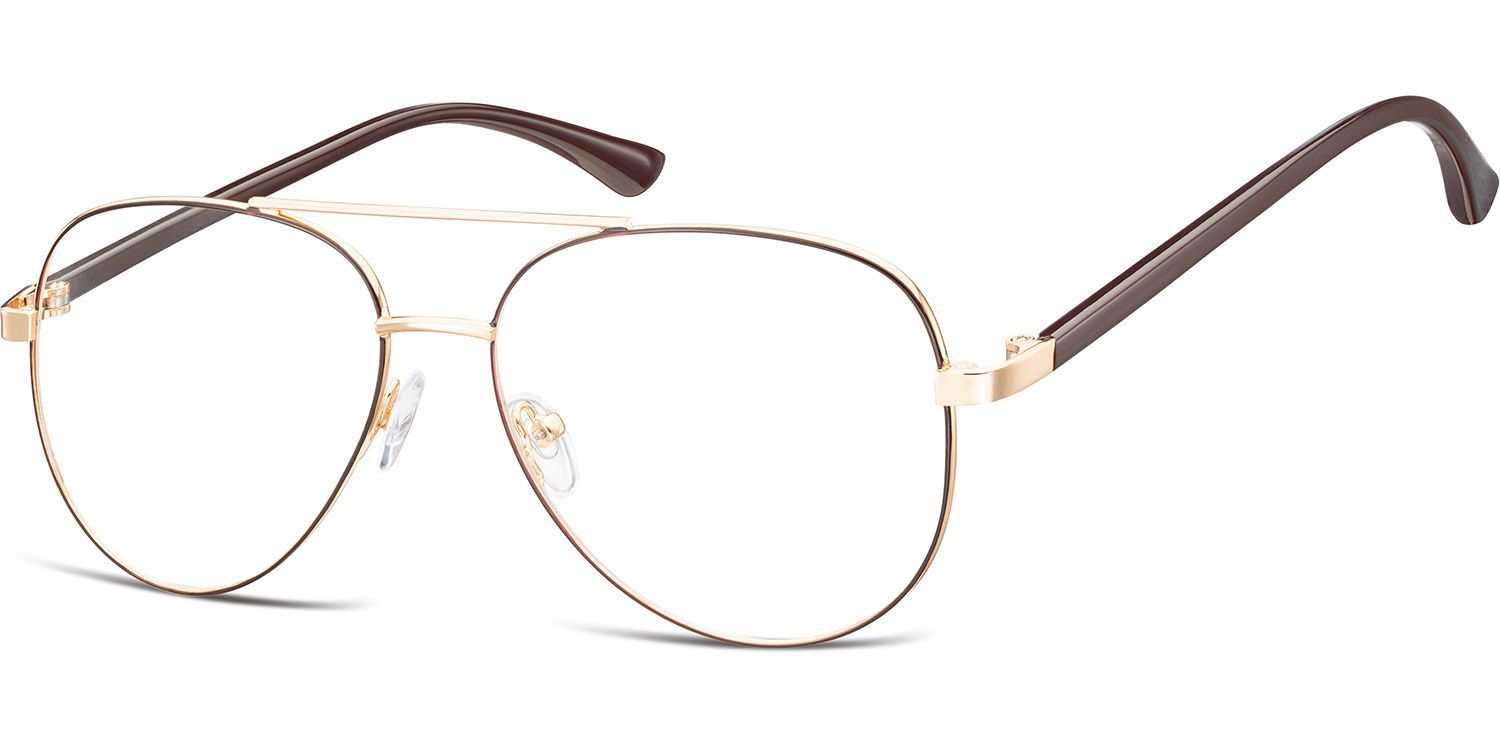 Montatura metallo a goccia MAVERIK Oro/Marrone