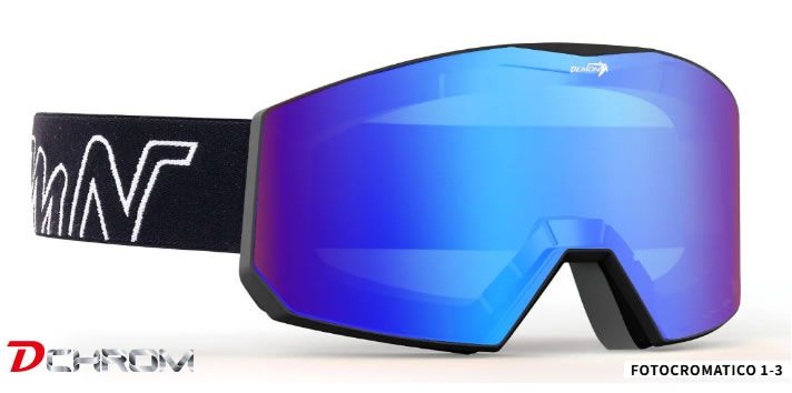 Demon FUTURE maschera da sci FOTOCROMATICA con lenti specchiate BLU