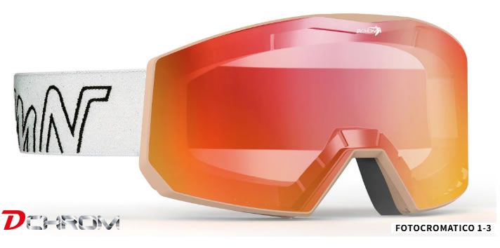 Demon FUTURE maschera da sci FOTOCROMATICA con lenti specchiate RED