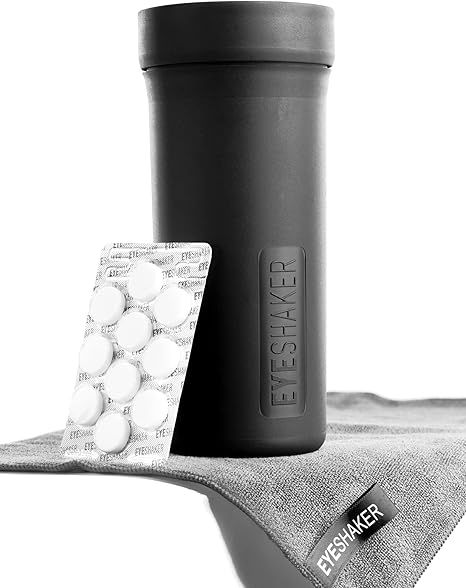 Eyeshaker - Kit per pulizia occhiali Shaker + Cleaner + Microfibra
