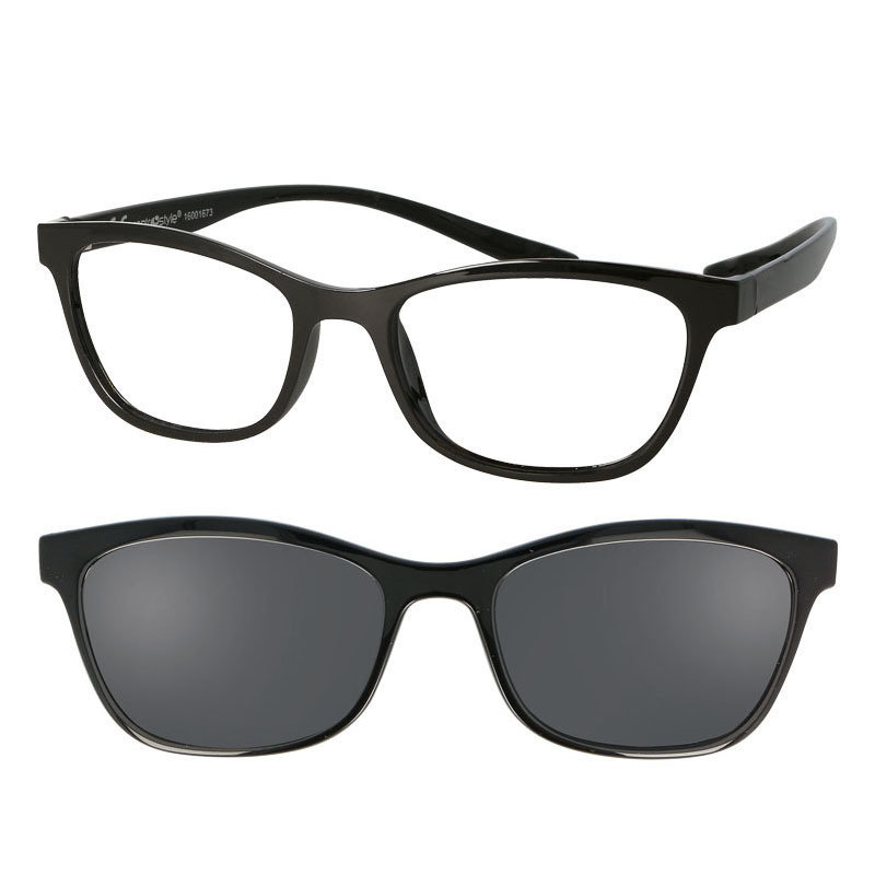 CentroStyle Sunreader Black Occhiali da lettura con clip solare