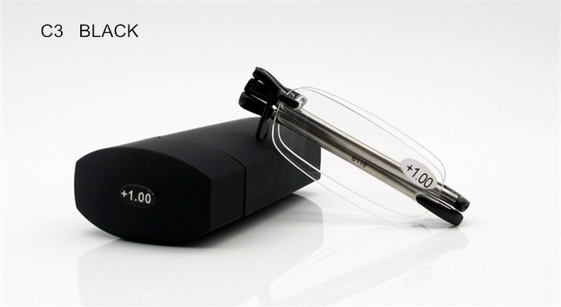 Occhiali da lettura pieghevoli senza montatura Folding Rimless quarti di diottria