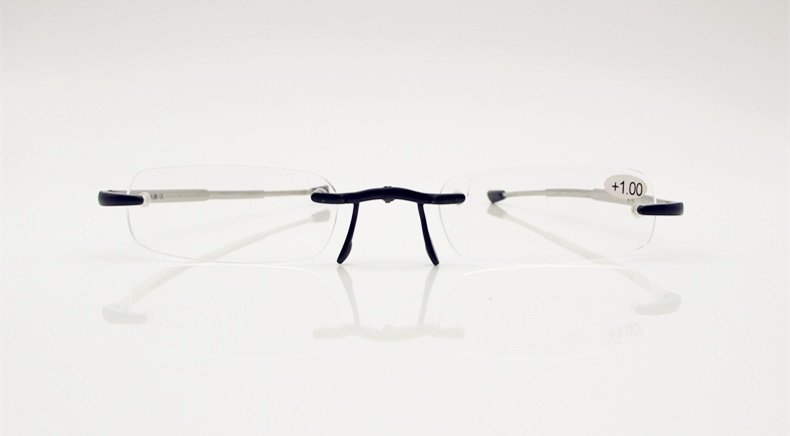 Occhiali da lettura pieghevoli senza montatura Folding Rimless quarti di diottria