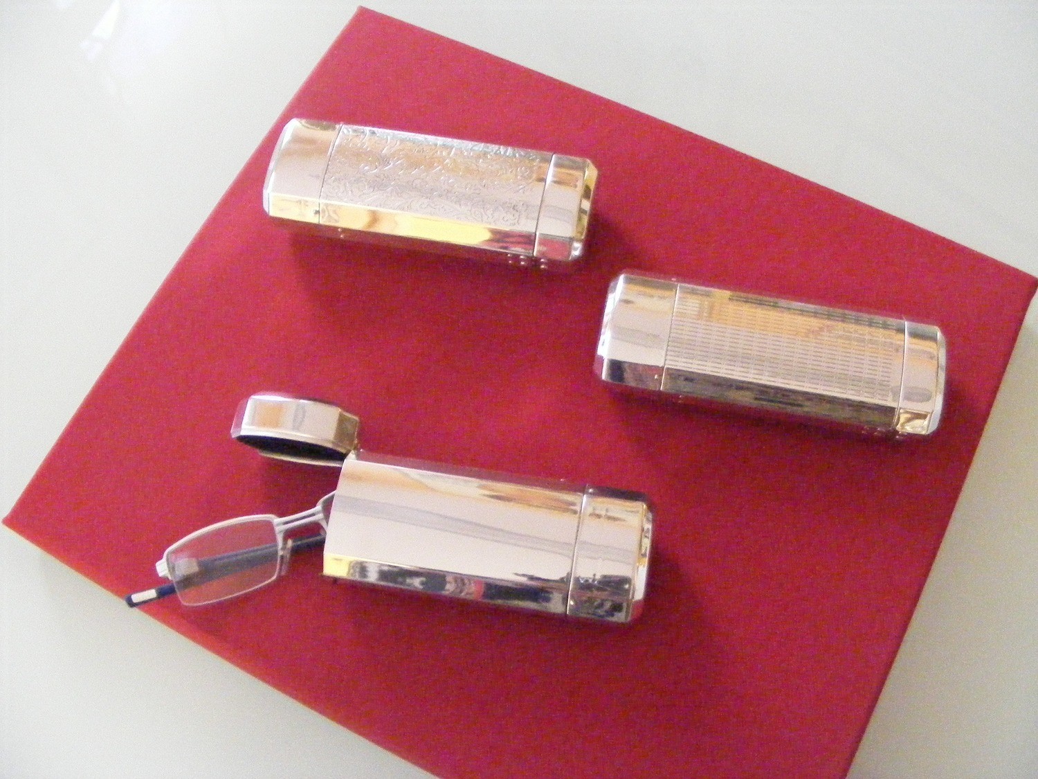 Porta occhiali - astucci in argento/ silverplate