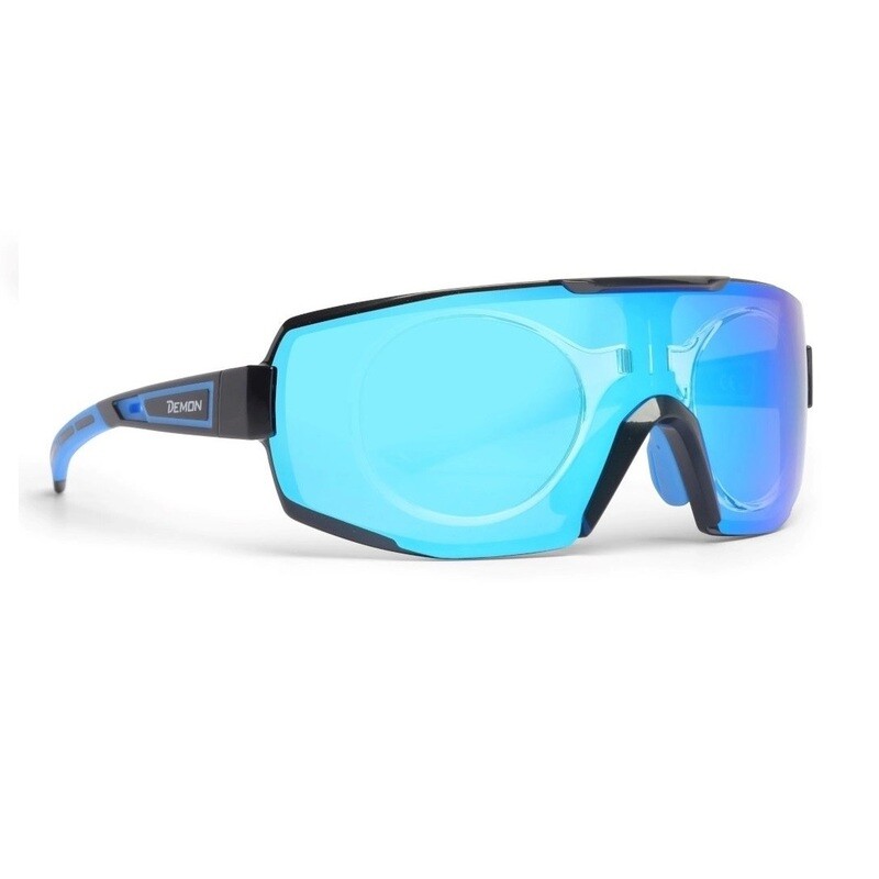 Demon Performance RX DMIRROR nero specchio blu con clip ottico