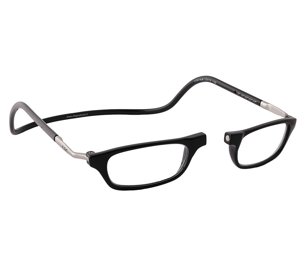 CliC Classic Eyewear Fit XL anche quarti di diottria, Colore taglia XL: XL Nero lucido XLCRN
