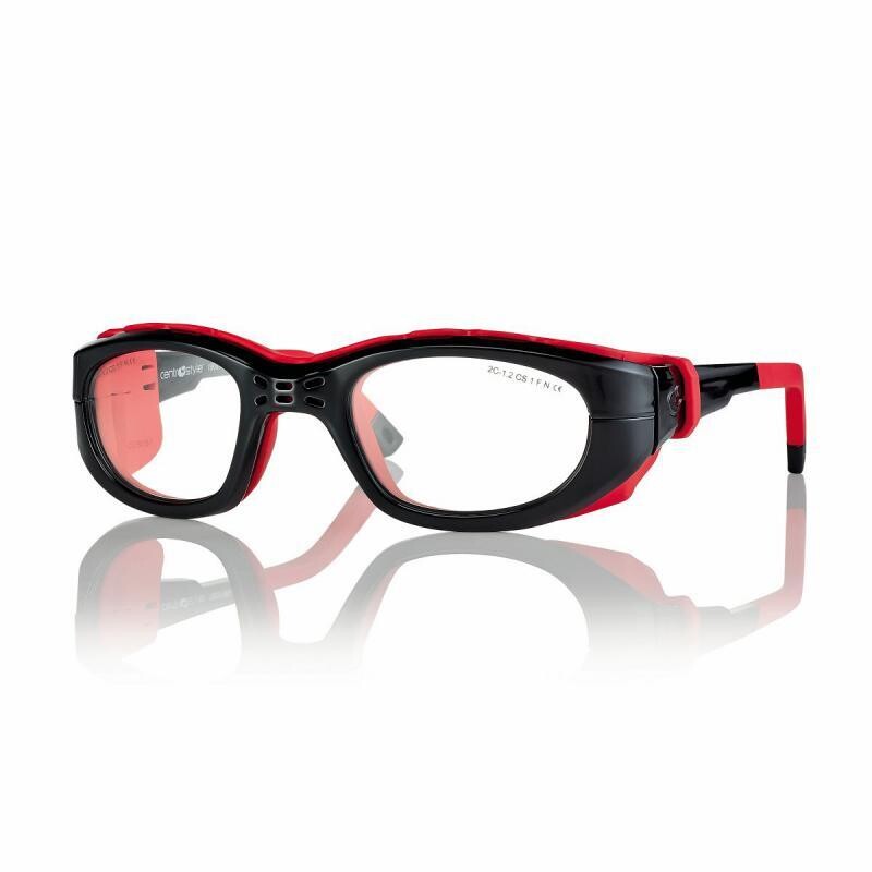 Occhiale Protezione Sport CentroStyle F0257 graduabile misure ragazzi SHINY BLACK-RED