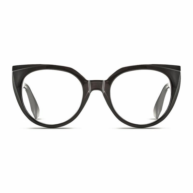 Airport Milano Cat-Eye nero per lettura con filtro luce blu e quarti di diottria