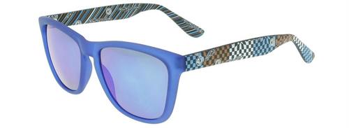 Occhiali da sole 41 Eyewear FREEDOM, Colore: Blu con aste fantasia e lenti specchiate blu - 52