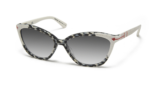 Opposit Doll TM034 occhiali da sole, Colore: Bianco con lenti grigie - TM034S06