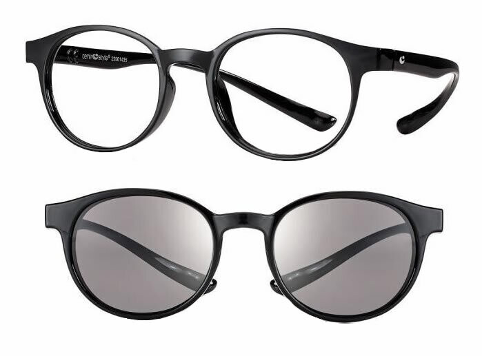 Sunreader Pantos Black - Occhiali da lettura con clip solare e asta da collo