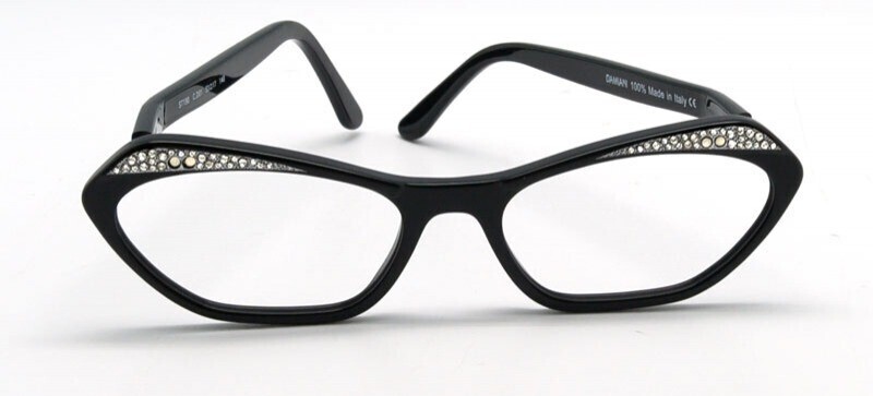 Damiani Occhiali ST190-01 Nero con strass