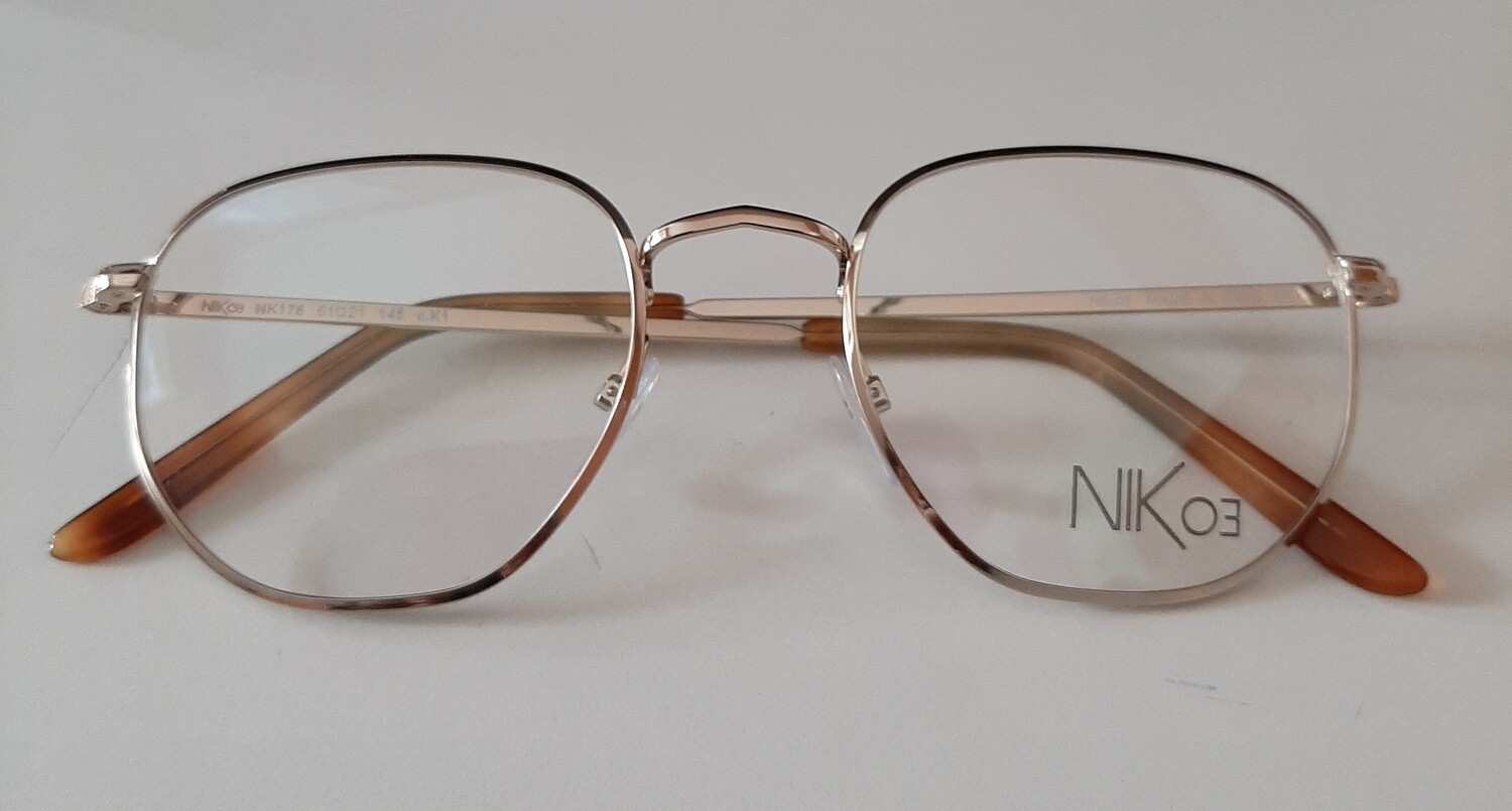 NIK03 176 - Montatura in acciaio nickel free - Oro