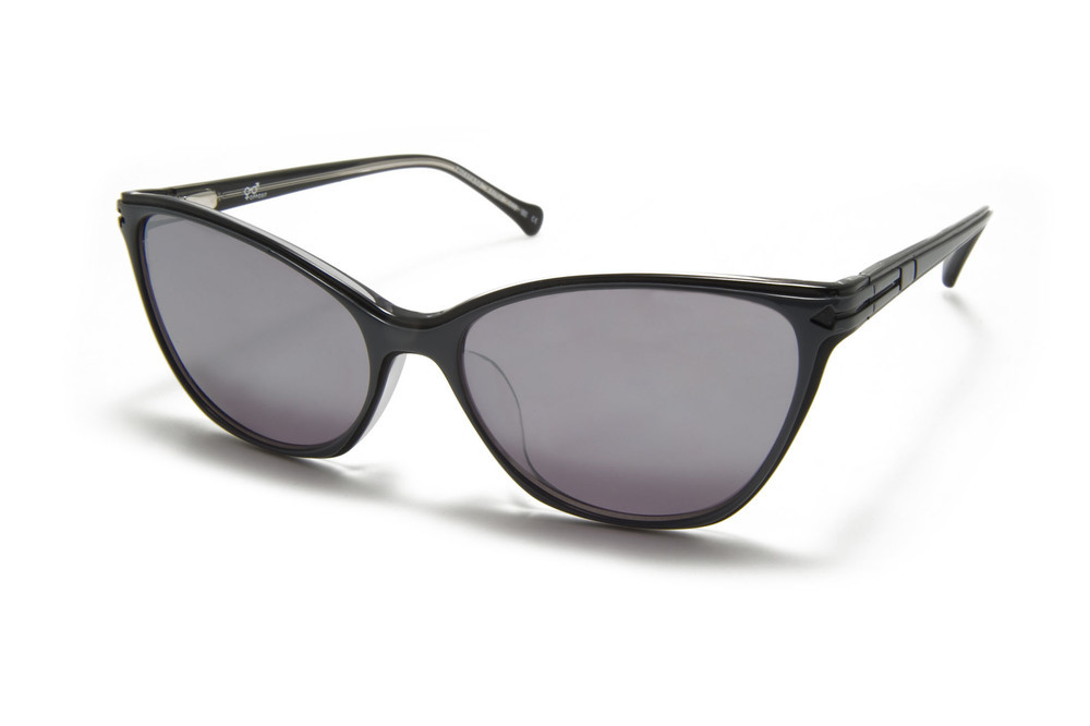 Opposit Cateye Nero TM037 occhiali da sole, Colore: Grigio con lenti silver specchio - TM037S05