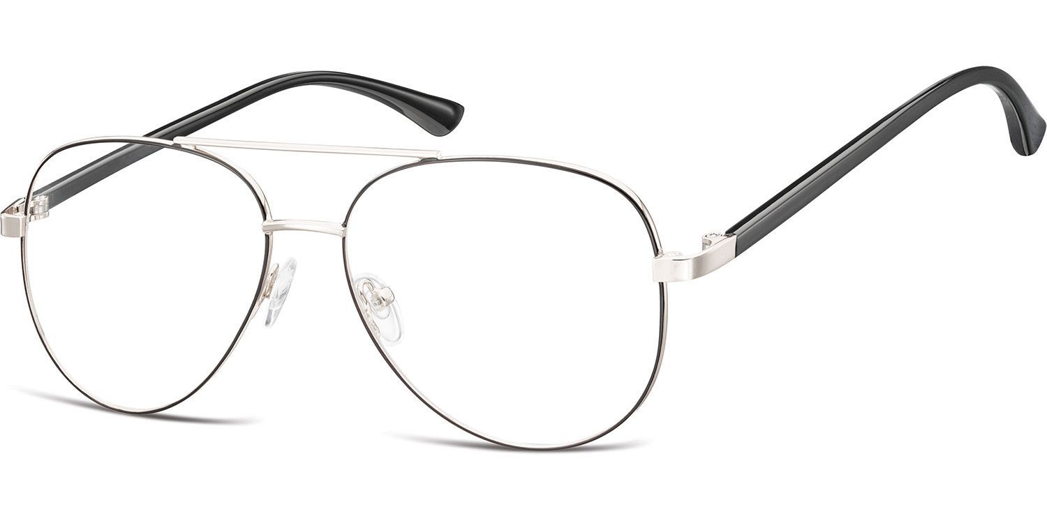 Montatura metallo a goccia MAVERIK silver/black