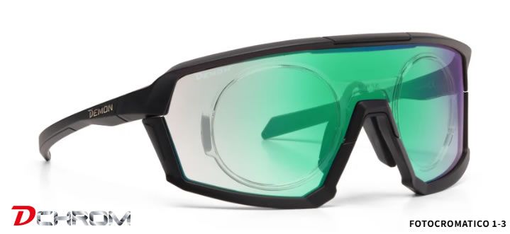 Demon Gravel Lenti fotocromatiche specchiate Verde DCHROM + clip vista