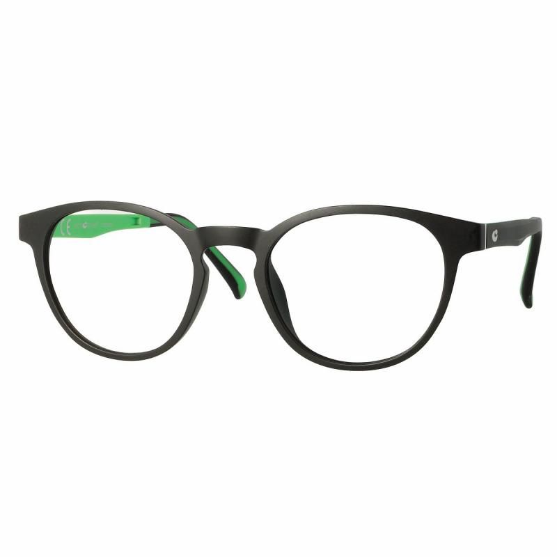 CentroStyle Light&amp;Flex Montatura panthos nero/ verde con clip on polarizzato fumo F0280