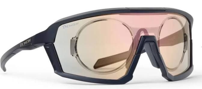 Demon Gravel RX fotocromatico specchiato mirror red DCHROM cat 1-3 + clip vista