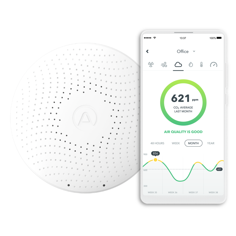 Moniteur intelligent de radon et de QAI - Airthings Wave Plus (P-NCRC recommandé)