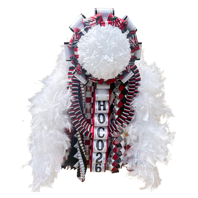 Spirit Garter - Red/Black/White - Trinity Trojans.