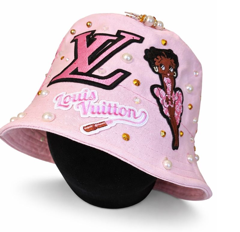 💕 Pink LV-Inspired Signature Bucket Hat