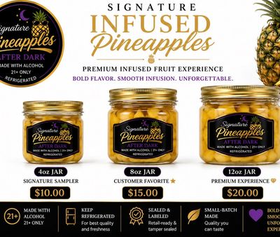 Signature Infused Pineapples after Dark