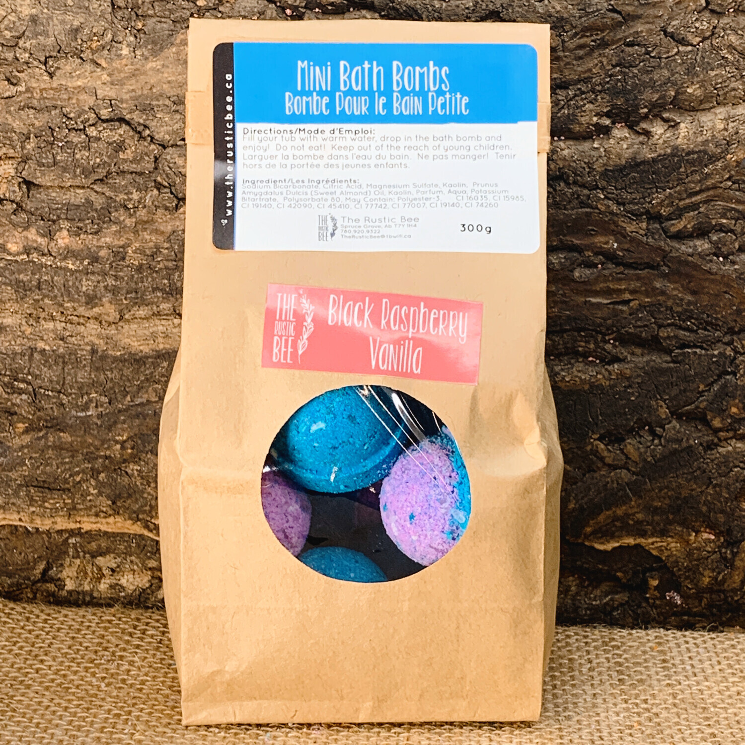 Mini Fizzy Bath Bomb Bag 300g, Scent: Black Raspberry Vanilla