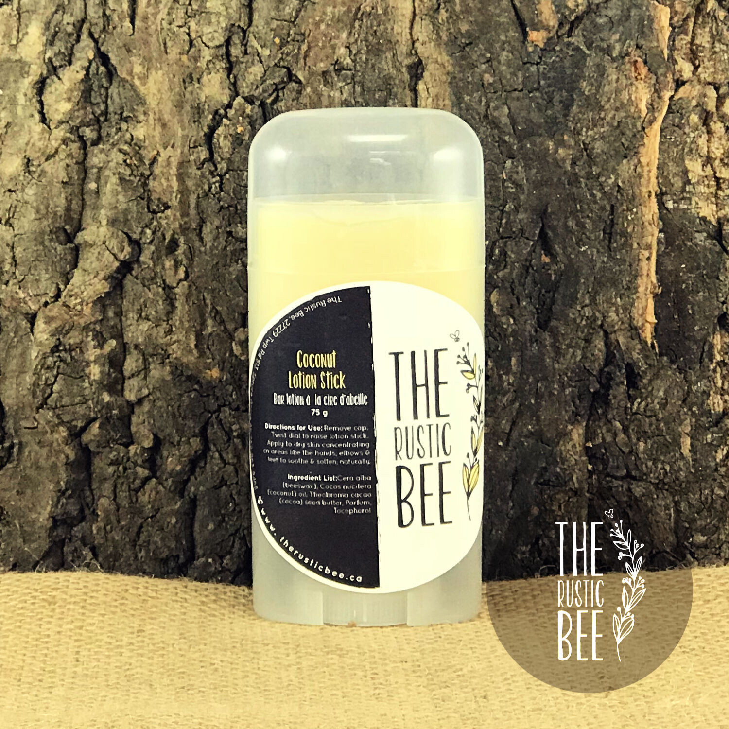 Cocoa Butter Solid Lotion Bar 75g, Scent: Fresh Coconut