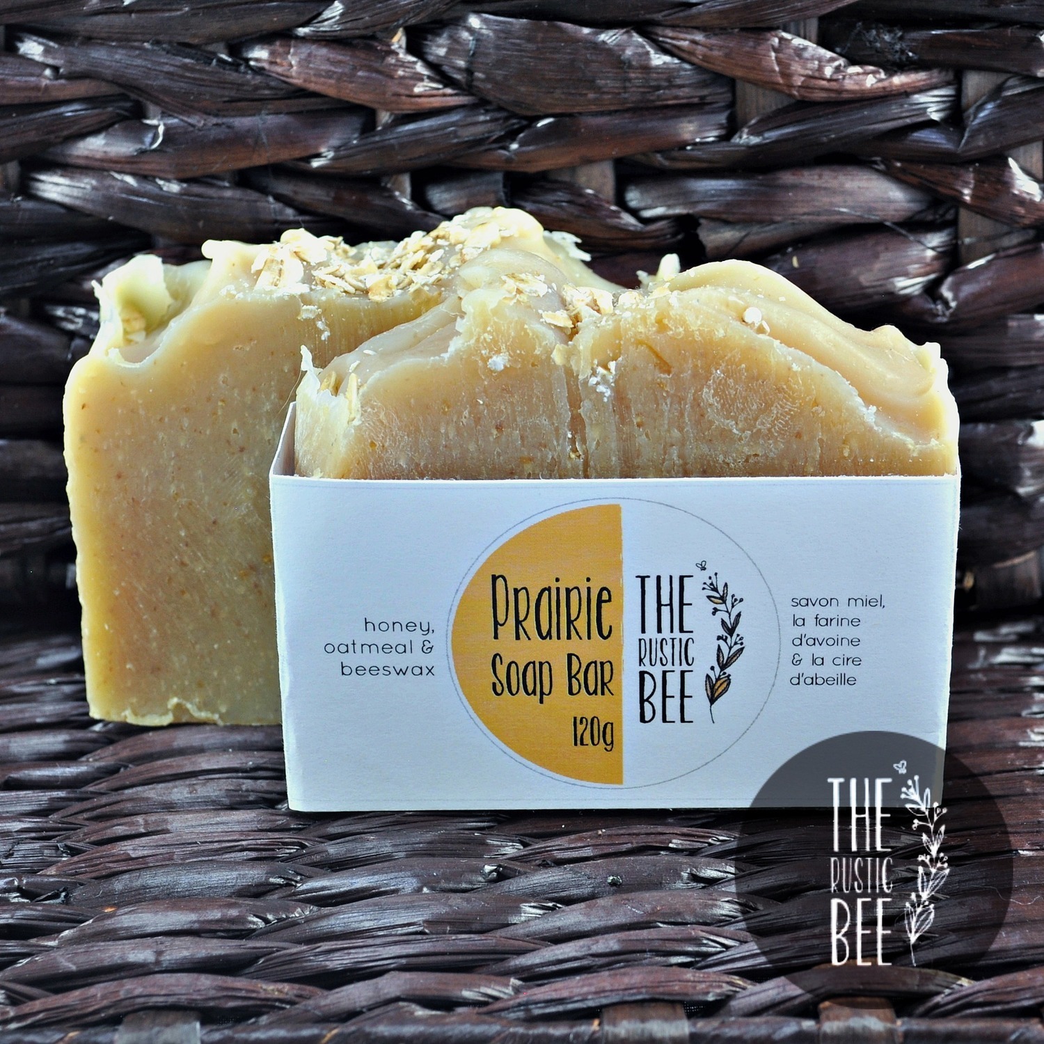 Prairie Handmade Soap (Oatmeal, Beeswax and Honey) 120g
