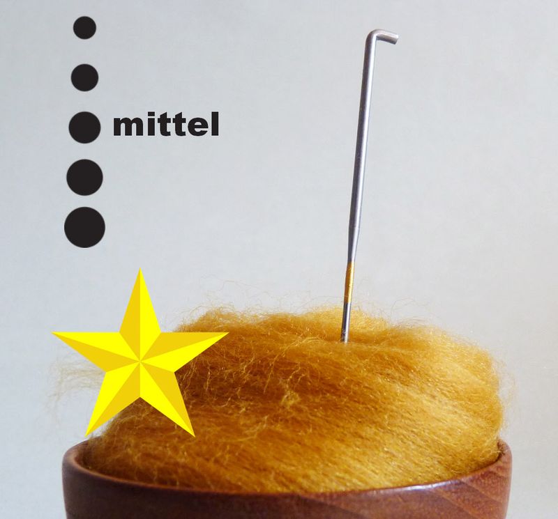 Mittelfeine Sternfilznadel * 38 Gauge