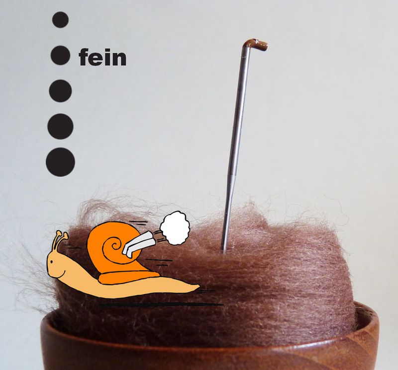Feine Filznadel mit groben Häkchen * 40 Gauge