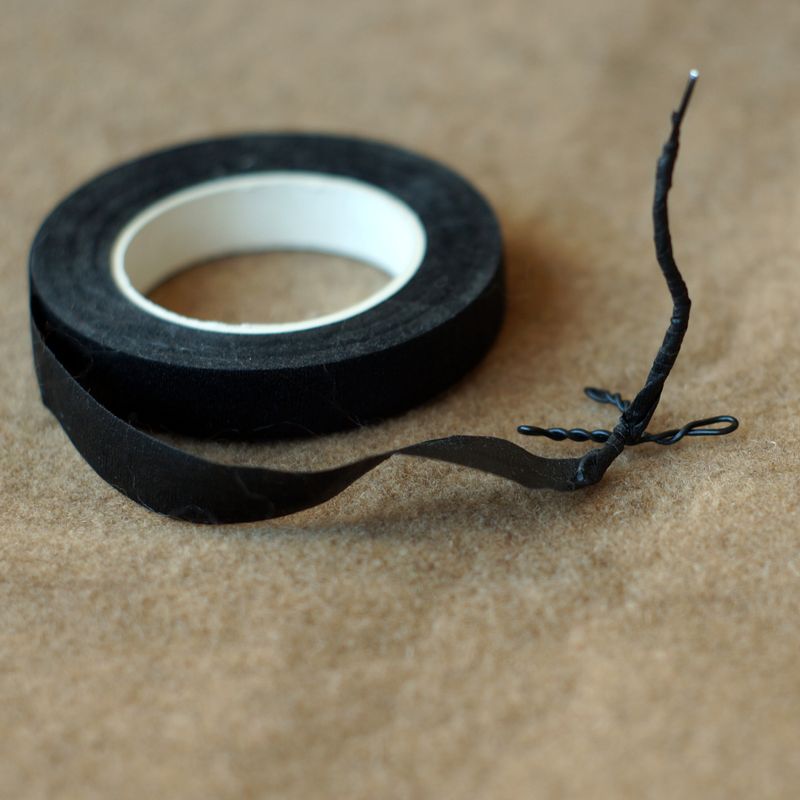 Kreppwickelband/Flowertape schwarz 27,5m • 12mm