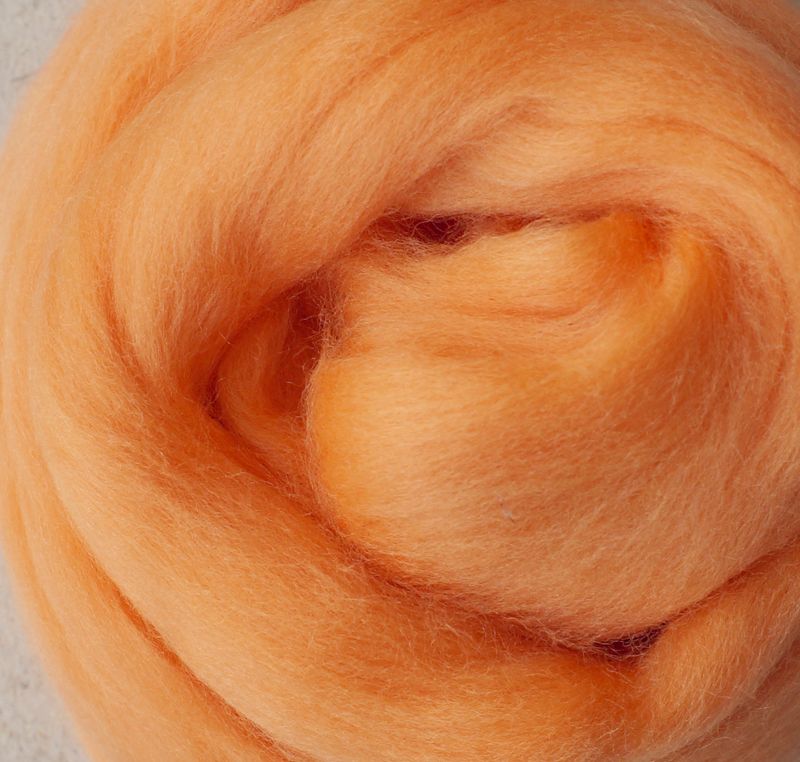 Kammzug  Pfirsicheis - reine Wolle (Merino) 10g • weitere Knäuelgrößen verfügbar