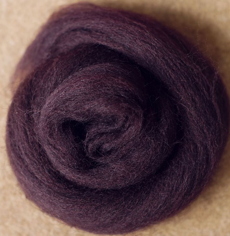 Kammzug Marone - reine Wolle (Merino) 10g • weitere Knäuelgrößen verfügbar