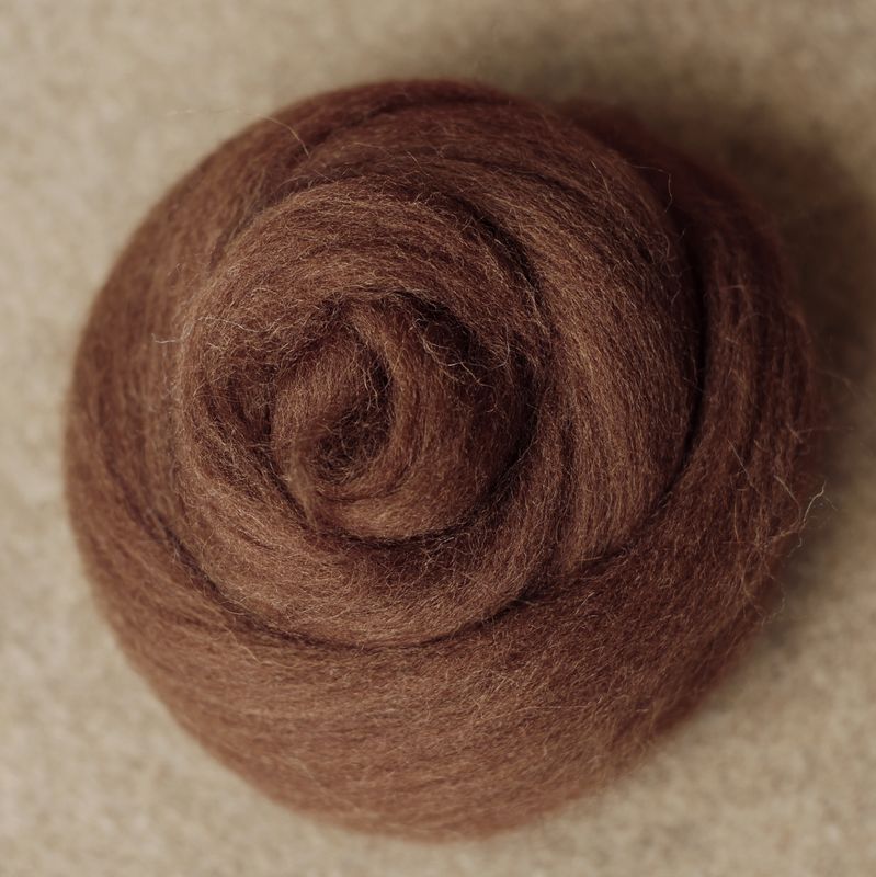Kammzug Carob - reine Wolle (Merino) 10g • weitere Knäuelgrößen verfügbar