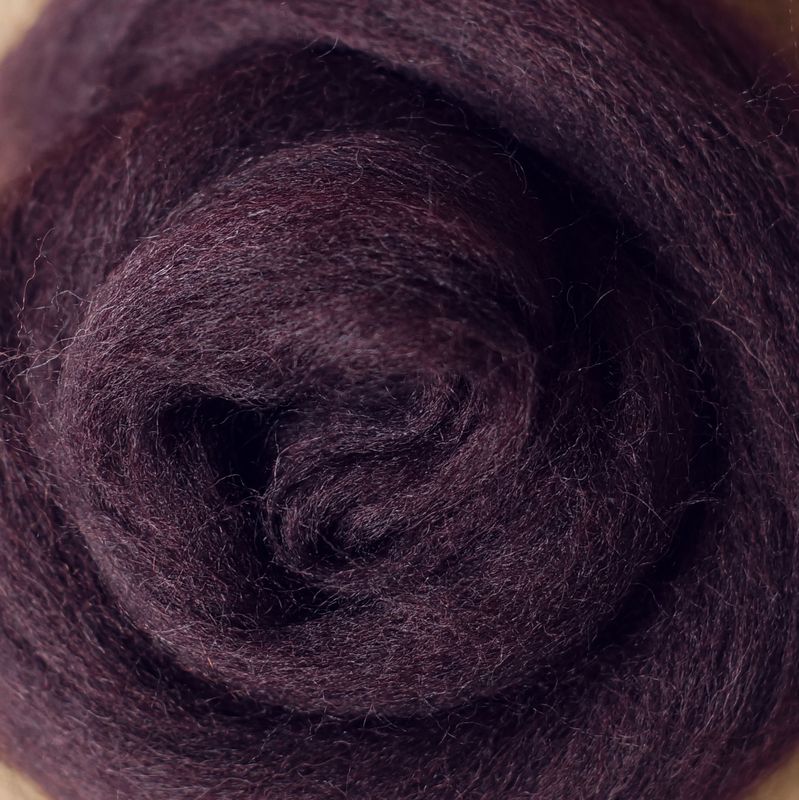 Kammzug Marone - reine Wolle (Merino) 10g • weitere Knäuelgrößen verfügbar