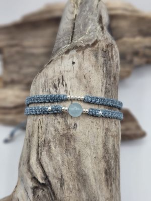 Doppelarmband mit Aquamarin