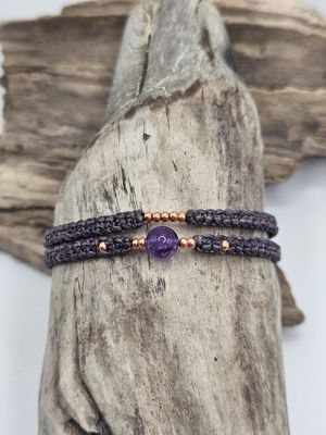 Doppelarmband mit Amethyst